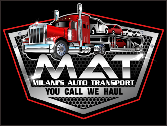 Milanis Auto transport service logo design by bosbejo