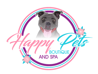 Happy Pets boutique and spa logo design by AamirKhan