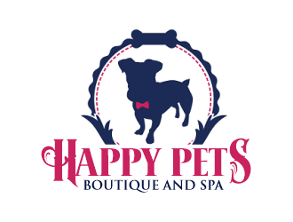 Happy Pets boutique and spa logo design by Gwerth