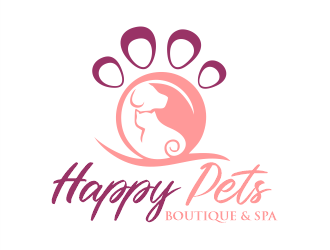 Happy Pets boutique and spa logo design by Gwerth