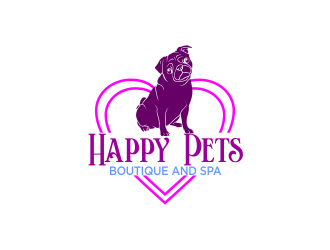 Happy Pets boutique and spa logo design by Dhieko