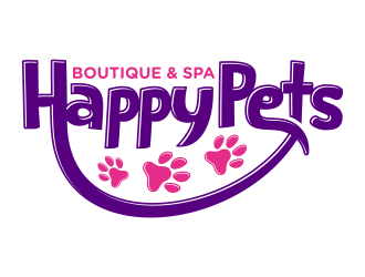 Happy Pets boutique and spa logo design by FriZign