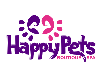 Happy Pets boutique and spa logo design by FriZign