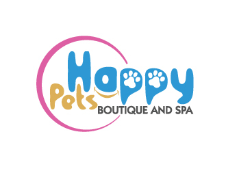Happy Pets boutique and spa logo design by webmall