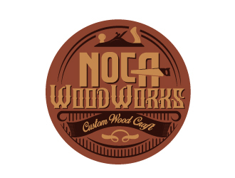 NOCA Woodworks logo design by dgawand