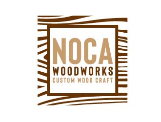 NOCA Woodworks logo design by AamirKhan