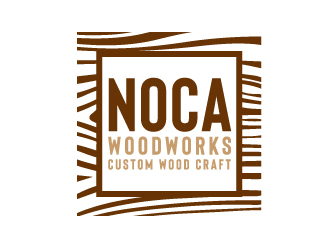 NOCA Woodworks logo design by AamirKhan
