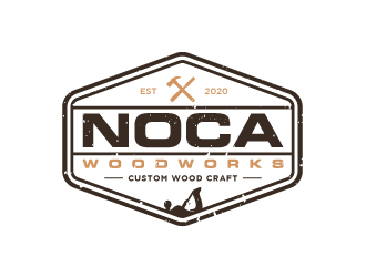 NOCA Woodworks logo design by labo