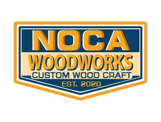 NOCA Woodworks logo design by Suvendu