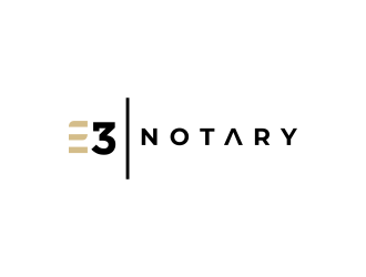 E3 Notary logo design by diki