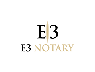 E3 Notary logo design by luckyprasetyo
