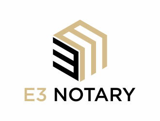 E3 Notary logo design by eagerly