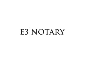 E3 Notary logo design by bombers