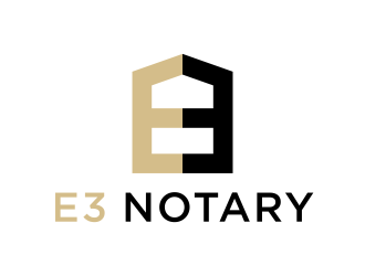 E3 Notary logo design by GassPoll