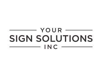 Your Sign Solutions Inc logo design by p0peye