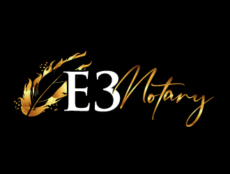 E3 Notary logo design by AamirKhan