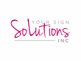 Your Sign Solutions Inc logo design by vostre