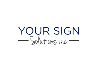 Your Sign Solutions Inc logo design by sodimejo