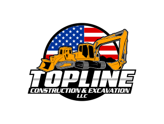 TOPLINE CONSTRUCTION & EXCAVATION LLC logo design by beejo
