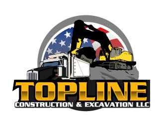 TOPLINE CONSTRUCTION & EXCAVATION LLC logo design by AamirKhan