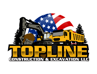 TOPLINE CONSTRUCTION & EXCAVATION LLC logo design by AamirKhan