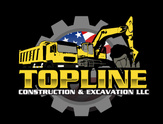 TOPLINE CONSTRUCTION & EXCAVATION LLC logo design by AamirKhan