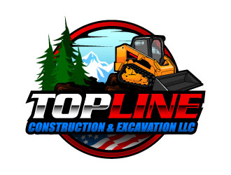 TOPLINE CONSTRUCTION & EXCAVATION LLC logo design by daywalker