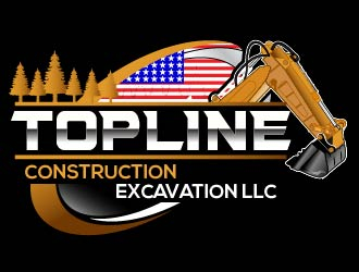 TOPLINE CONSTRUCTION & EXCAVATION LLC logo design by Suvendu
