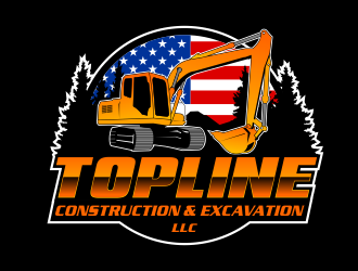 TOPLINE CONSTRUCTION & EXCAVATION LLC logo design by beejo