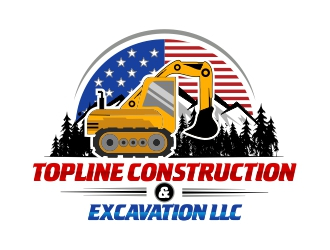 TOPLINE CONSTRUCTION & EXCAVATION LLC logo design by AnandArts