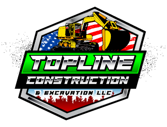 TOPLINE CONSTRUCTION & EXCAVATION LLC logo design by PRN123
