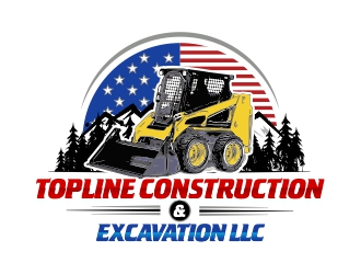 TOPLINE CONSTRUCTION & EXCAVATION LLC logo design by AnandArts