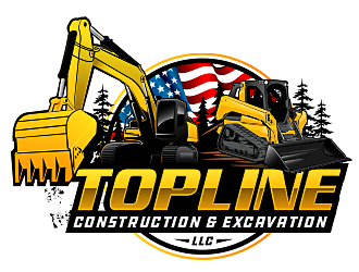 TOPLINE CONSTRUCTION & EXCAVATION LLC logo design by scriotx