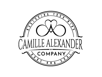 The Camille Alexander Company (nurturing your mind, body and soul) logo design by SOLARFLARE