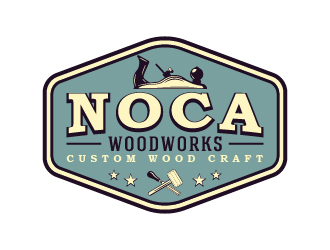 NOCA Woodworks logo design by cybil