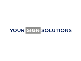 Your Sign Solutions Inc logo design by sheilavalencia