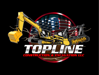 TOPLINE CONSTRUCTION & EXCAVATION LLC logo design by IanGAB
