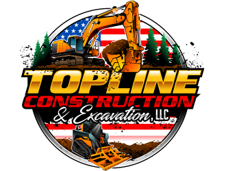 TOPLINE CONSTRUCTION & EXCAVATION LLC logo design by Suvendu