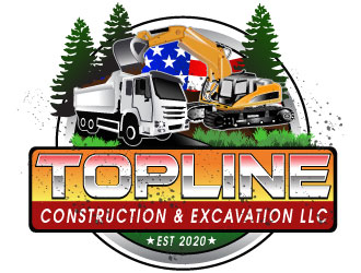 TOPLINE CONSTRUCTION & EXCAVATION LLC logo design by Suvendu