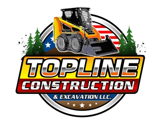 TOPLINE CONSTRUCTION & EXCAVATION LLC logo design by AnandArts