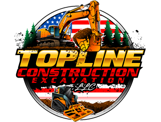 TOPLINE CONSTRUCTION & EXCAVATION LLC logo design by Suvendu