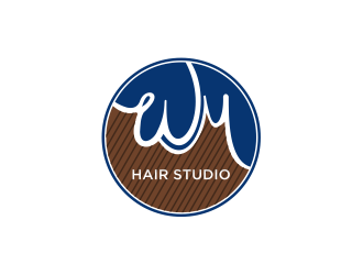 WM hair studio  logo design by oscar_