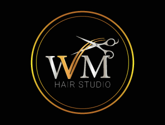 WM hair studio  logo design by drifelm
