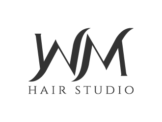 WM hair studio  logo design by akilis13