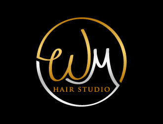 WM hair studio  logo design by akilis13