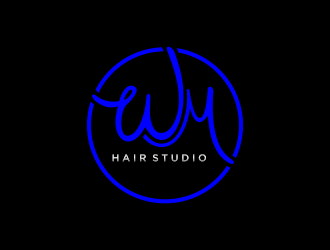 WM hair studio  logo design by GassPoll