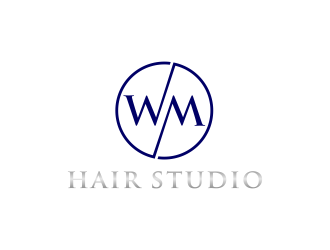 WM hair studio  logo design by GassPoll