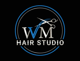 WM hair studio  logo design by drifelm