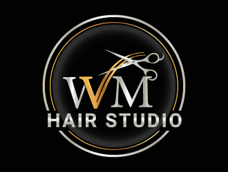 WM hair studio  logo design by drifelm