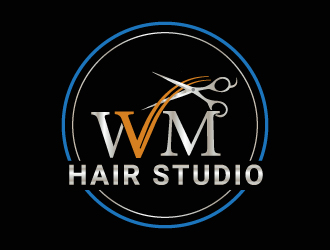 WM hair studio  logo design by drifelm